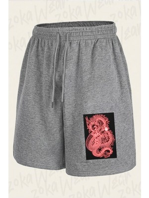 Zoka Wear Ejderha Baskil3 Baskılı Şort Unisex
