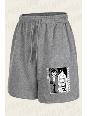 Zoka Wear Cute Angels Of Death Baskılı Şort Unisex