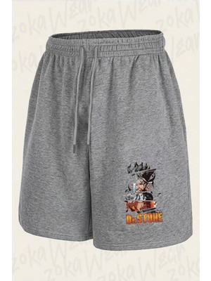 Zoka Wear Dr Stone Anime Karakter Baskil Baskılı Şort Unisex