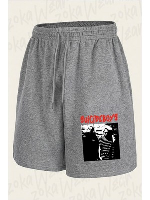 Zoka Wear Suicideboys - Uicideboy Baskılı Şort Unisex