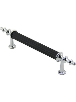 TCX Şık Krom Siyah Boru Kulp 9.6 cm 10 Adet Set
