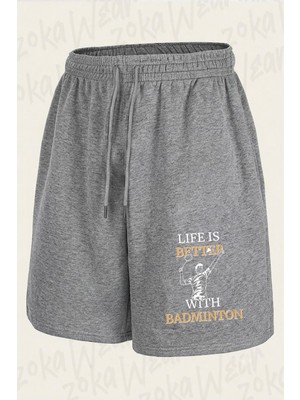 Zoka Wear Badminton Bas 2 Baskılı Şort Unisex