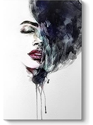 Ceylan Adam Siyah Beyaz Kadın Silüeti Kanvas Tablosu 50 x 75