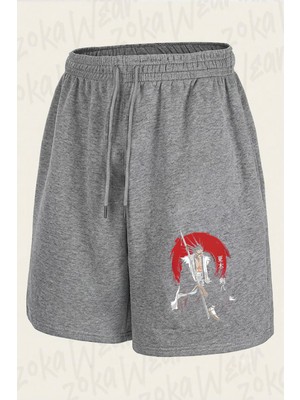 Zoka Wear Bleach Baski Baskılı Şort Unisex