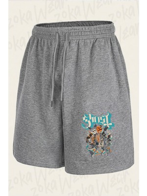 Zoka Wear Ghost-Impera-Maestro Baskılı Şort Unisex