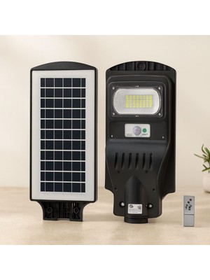Milas Toptan 100W Güneş Enerjili Sokak Lambası 6500K Sensörlü Kumandalı