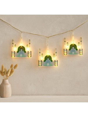 Milas Toptan Ramazan Perde LED Işık 3m (Fişli, Eklemeli) Camii Yıldız