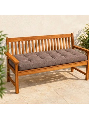 Milas Toptan Kapitone Bank Minderi · 100 × 45 × 4 cm · Kahve