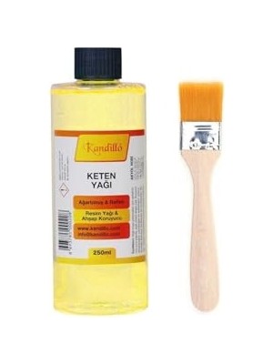 Ceylan Adam Dünya Magnet Ağartılmış Rafine Keten Yağı 250 Ml. Resim Yağı + Fırça