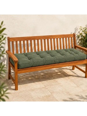 Milas Toptan Kapitone Bank Minderi · 100 × 45 × 4 cm · Haki