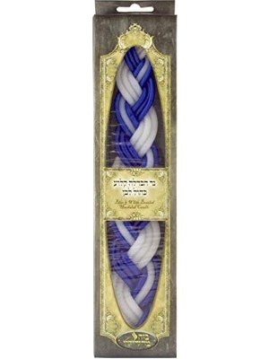 Ceylan Adam Bazeh Madlukin 71057 Havdalah Candle ELEGANT44; Mavi ve Beyaz