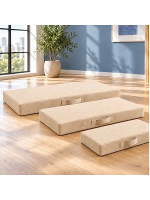 Milas Toptan Kedi Köpek Yatağı Rota Taşınabilir Sünger Yatak · Krem · 60 × 95 × 5 cm