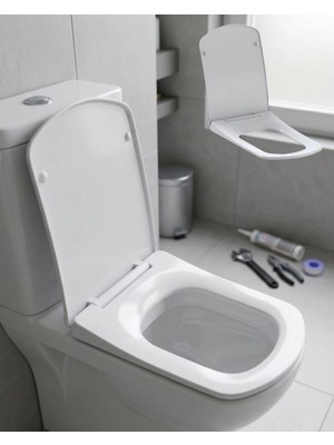 Milas Toptan Universal Klozet Kapağı Yavaş Kapanan Sessiz Sistem Kolay Kurulum