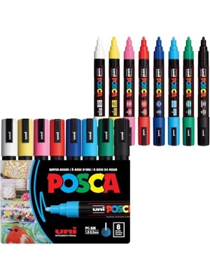 Ceylan Adam Full Set 8 Akrilik Boya Kalemi Ters Çevrilebilir Orta Uçlu Kalem Uçları, Kalemleri Kaya Boyama, Kumaş, Cam Boya, Metal Boya ve Grafiti Için Akrilik Boya Işaretleyicileridir