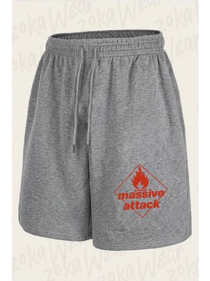 Zoka Wear Logo Massive Attack Baskılı Şort Unisex