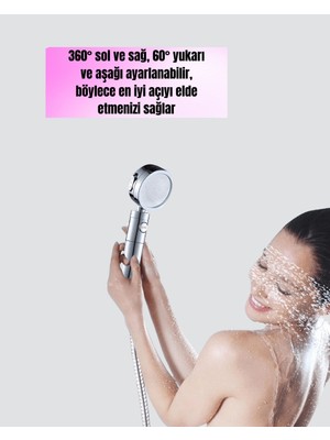 Milas Toptan Yüksek Basınçlı 3 Fonksiyonlu Duş Başlığı