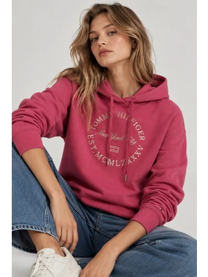 Tommy Hilfiger Regular Kesim Metallıc Roundall Kapüşonlu Sweatshirt