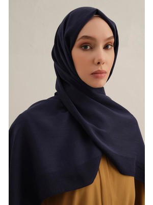 Armine Düz Lyocell Şal - Lacivert 02