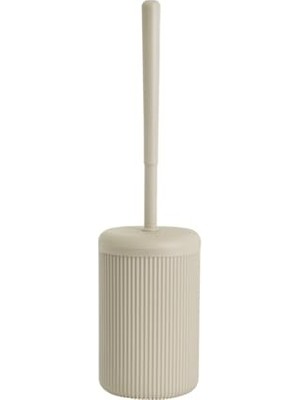 Ceylan Adam Beyaz-Siyah-Bej Çizgili Lüks Tuvalet Fırçası Seti – 30 cm Uzunluk, Modern, Şık ve Dayanıklı Banyo Aksesuarı, Kaymaz, Hijyenik Tasarım (Bej)