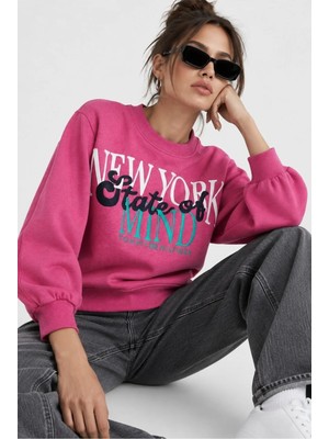 Tommy Hilfiger Nakışlı Logo Regular Fıt Puffer Sweatshirt