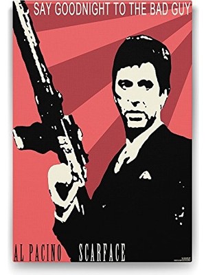 Ceylan Adam Al Pacino Scarface Pop Art Tablosu - 70X100 cm