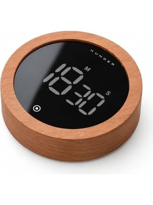 Ceylan Adam Ahşap Tasarımlı Dijital Timer ve Kronometre LED Ekranlı Geri Sayım Sayacı Zamanlayıcı Mutfak Timerı Ders Çalışma Pomodoro Spor ve Fitness Kronometresi Dokunmatik Kullanım Modern Dekoratif Tasarım