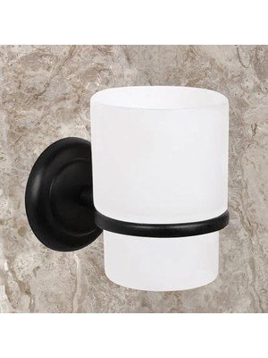 Ceylan Adam Yapışkanlı Diş Fırçalık ve Banyo Diş Fırçası Kabı, Siyah