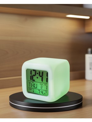 Stylmenplus Renk Değiştiren LED Küp Dijital Saat Uczzzküpçalarsaat-2