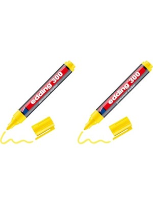 Ceylan Adam 300 Permanent Markör - Sarı - 1 Kalem - Yuvarlak Uçlu 1,5-3 mm (2 Paketi)