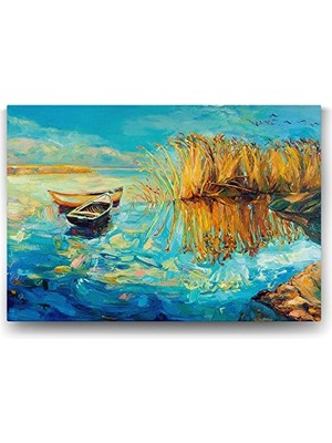 Ceylan Adam 125X80 cm Sazlıklar ve Tekne Dekoratif Tablo