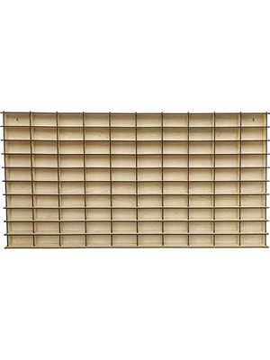 Ceylan Adam Ahşap 1/64 Hobi Araba Rafı Yatay 100 Araçlık (Akçaağaç, Mdf)