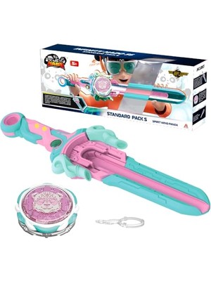 Ceylan Adam Spirit Wind Panda Işıklı Metal Topaç ve Kılıç Fırlatıcı, 5 Yaşından Itibaren