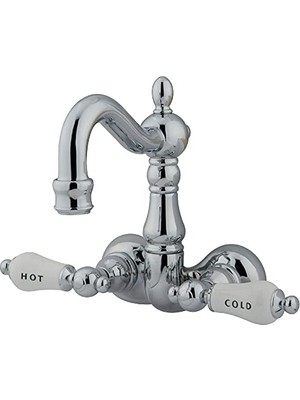 Ceylan Adam CC1074T1 Heritage 3 – 3/8 Inç Center Vintage Bacaklı Küvet, Porselen Tutma Kolu Dahil, Krom Kaplama