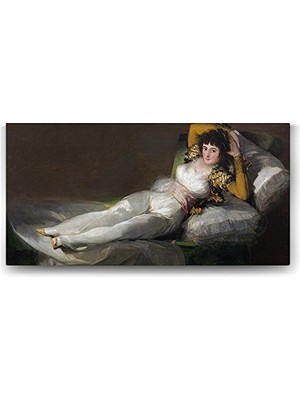 Ceylan Adam Francisco Goya - Giyinik Maya Tablosu, 100X50 cm