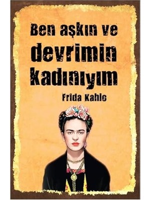 Ceylan Adam Ben Aşkın ve Devrimin Kadınıyım Retro Vintage Ahşap Mdf Tablo