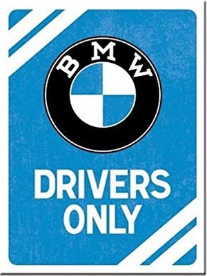 Ceylan Adam Metal Magnet - Bmw, Drivers Only Blue, 6 x 8 x 0.1 cm