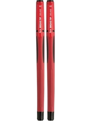 Ceylan Adam Serve SV-BROADTF08-02 Broad Fine Liner, Kırmızı 2'li Set