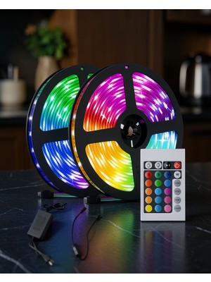 TeknoKapsül Rgb Işıklı 10 Metre Şerit LED Kumandalı UUCZ10MŞERİTLED3-1
