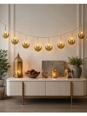 Decostyle Hilal LED Işık Metal Gövdeli Ramazan Aydınlatma Uczzzminareramazanledışık-7
