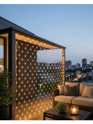 Decostyle 3x3 Metre LED Işık Ağı Iç ve Dış Mekân Kullanımı UCZZ3MAĞLED-4