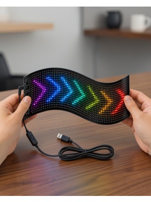 Decostyle LED Mağaza Tabelası USB Destekli Renkli Rgb Kayan Yazı Paneli
