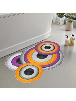 Ceylan Adam Yumuşak Banyo Halısı Banyo Paspası, Kaymaz Dot Tabanlı, Su Emici, Makinede Yıkanabilir - 50 x 80 cm