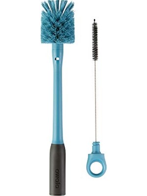 Ceylan Adam 2’si 1 Arada Su Şişesi ve Pipet Temizleme Fırçası, Duman Mavisi
