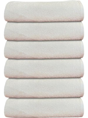 Anılsan 6'lı Bej Saçaklı Düğün Havlusu 94GR%100 Pamuk 40X70 cm El ve Yüz Havlusu
