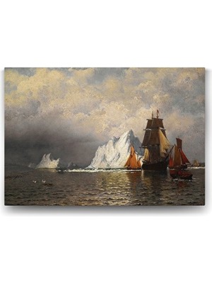Ceylan Adam 140X100 cm William Bradford Labrador Kıyılarında Balina Avcıları Tablosu
