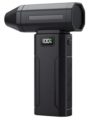 Ceylan Adam Bilgisayar, Turbo Jet Fan X8 - Çok Amaçlı Yüksek Güçlü El Fanı - 5 Kademeli Hız Ayarı, Usb-C Şarjlı, LED Aydınlatma - Toz Temizleme, Mangal Yakma ve Dış Mekan Için Güçlü Hava Üfleyici (X8)