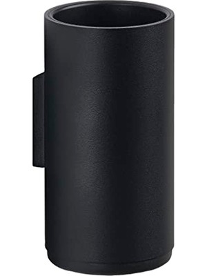 Ceylan Adam Rim Duvar Tipi Diş Fırçası Kabı, Çap 7 Cm, Yükseklik 13,6 Cm, Siyah