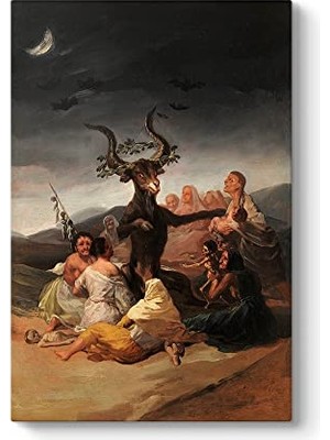 Ceylan Adam Francisco Goya Cadıların Şabatı Tablosu 30 x 45