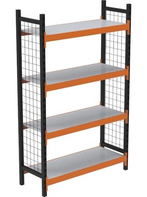 Ceylan Adam 4 Katlı Dekoratif Midi Rack Rafı, Depo Arşiv ve Kiler Için Ekonomik Raf