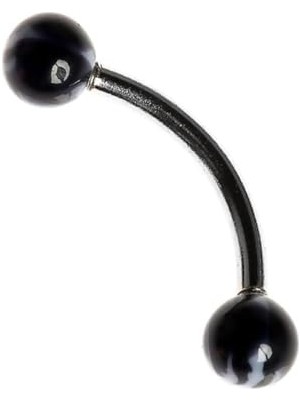 Ceylan Adam Moulin Curved Barbel 316 L Bioplast Piercing TDGR00854